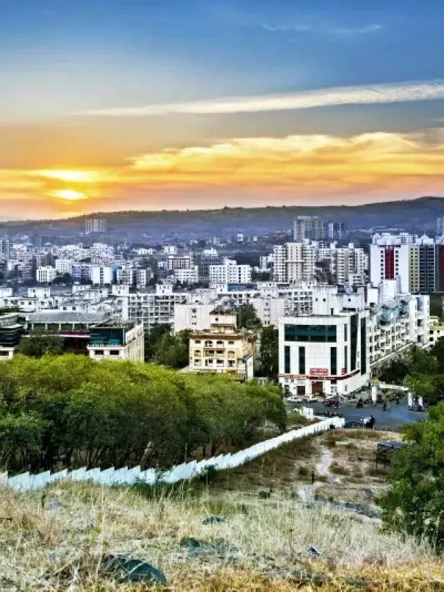 Pune city skyline at sunrise
