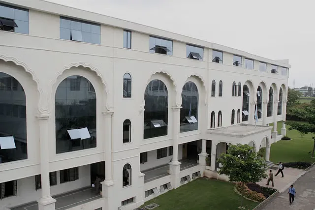 MIT Academy of Engineering (MITAOE) campus in Pune, displaying its modern infrastructure and green surroundings.