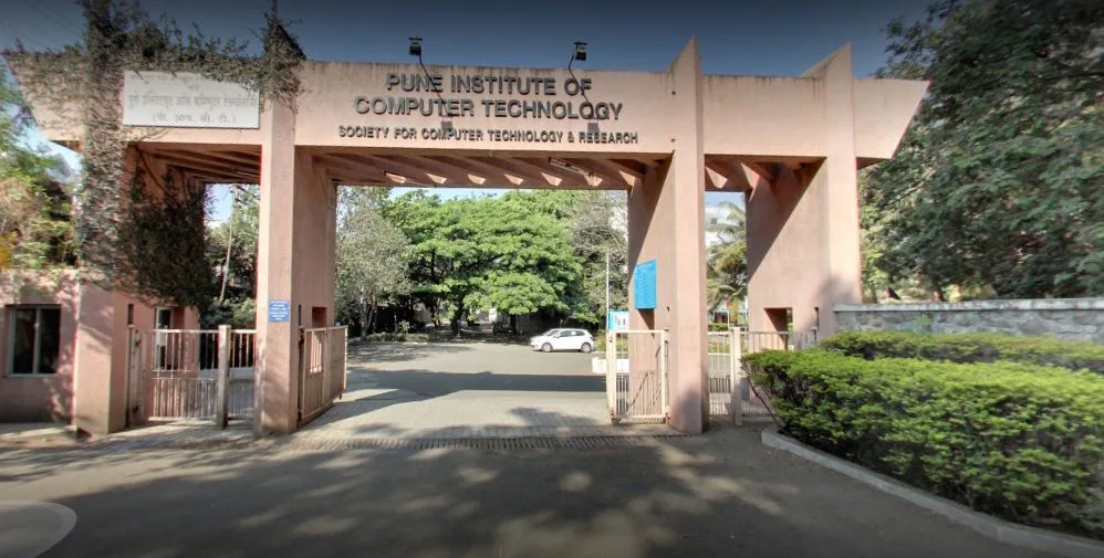 Pune Institute of Computer Technology (PICT) campus in Pune, featuring its main building and landscaped areas.
