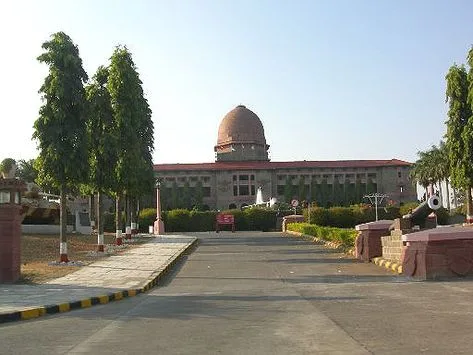 Main academic building of Defence Institute of Advanced Technology (DIAT) in Pune, surrounded by greenery.