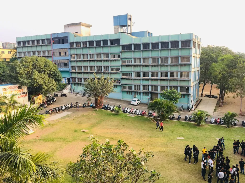 Vishwakarma Institute of Technology (VIT) campus in Pune, highlighting its modern multi-story academic buildings.