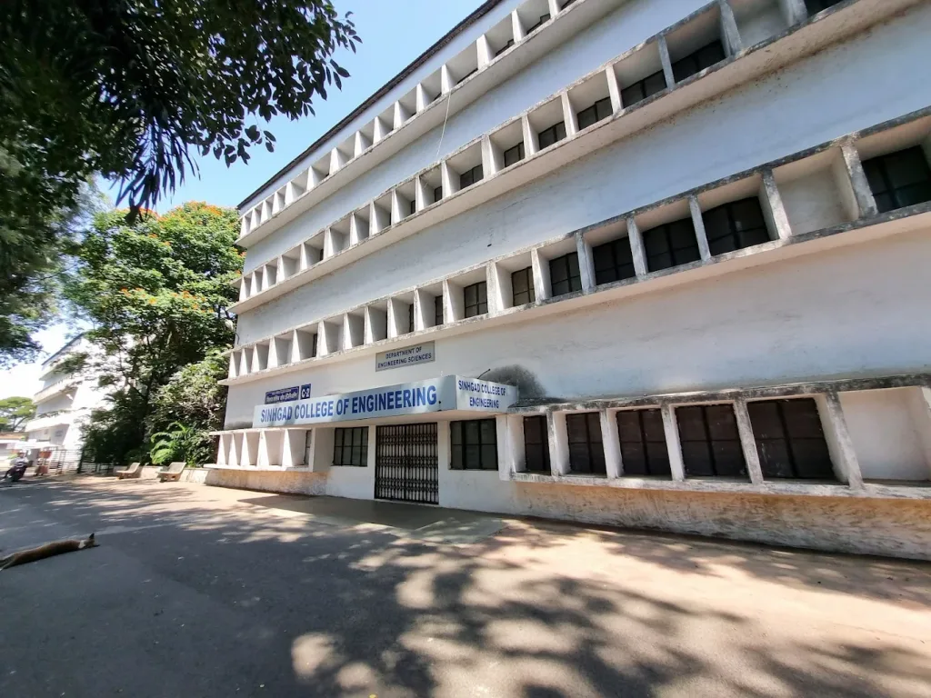 Sinhgad College of Engineering campus in Pune, nestled amidst hills with expansive academic buildings