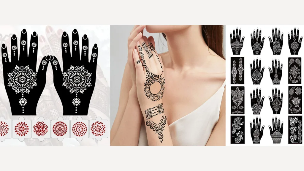 Latest mehndi stencil designs