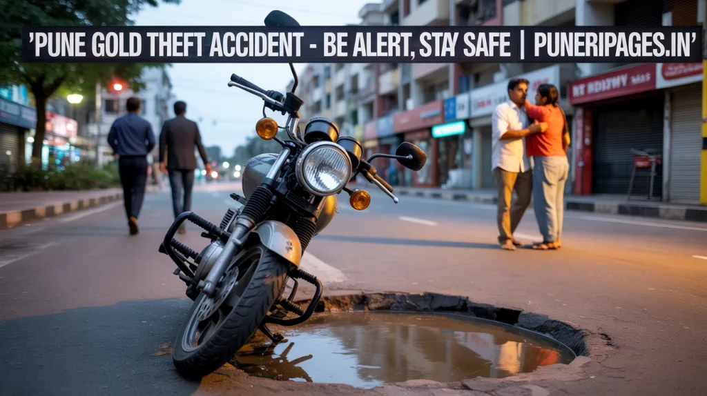 Pune gold theft accident near Kondhwa pothole, couple targeted by fake helpers