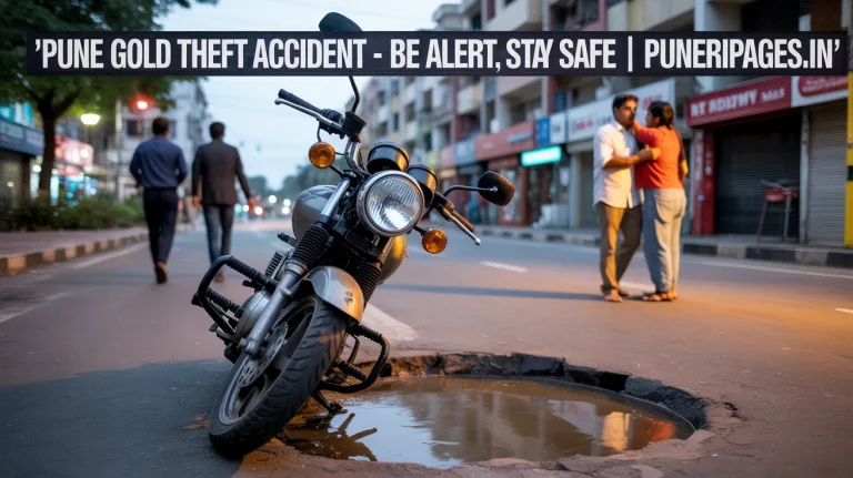 Pune gold theft accident near Kondhwa pothole, couple targeted by fake helpers