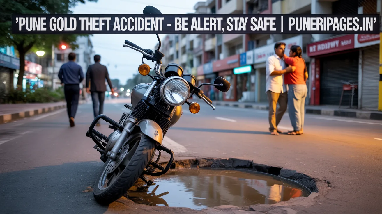 Pune gold theft accident near Kondhwa pothole, couple targeted by fake helpers