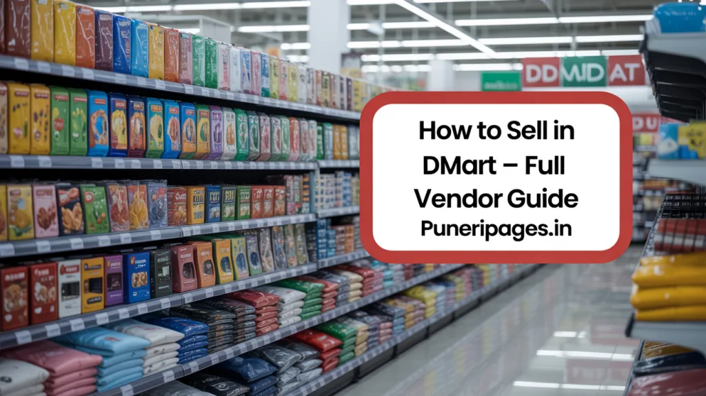 How to Sell in DMart – Supermarket aisle with FMCG and electronics in DMart store