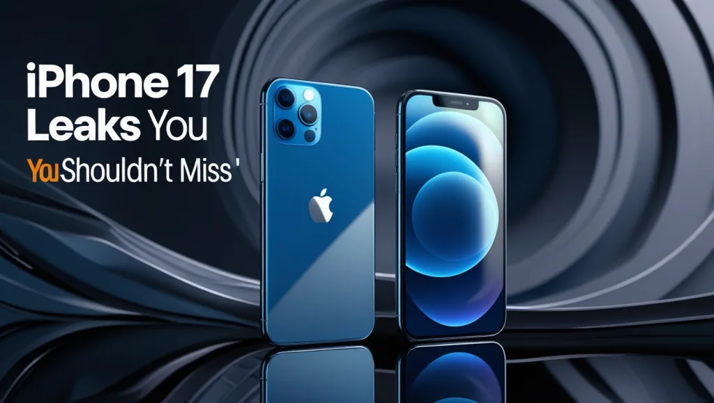 Futuristic concept image of iPhone 17 models with puneripages.in branding