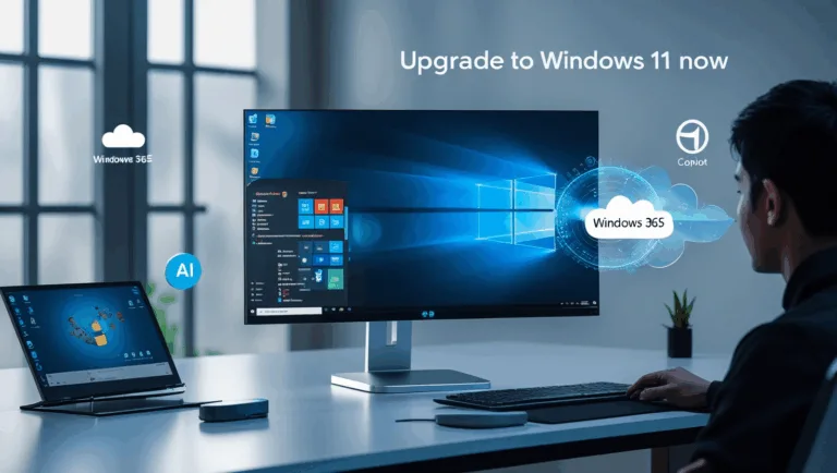 User upgrading from Windows 10 to Windows 11 with Copilot+ PC and cloud-based Windows 365 visuals – puneripages.in