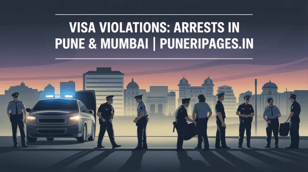 Police detaining individuals for illegal stay in Pune and Mumbai
