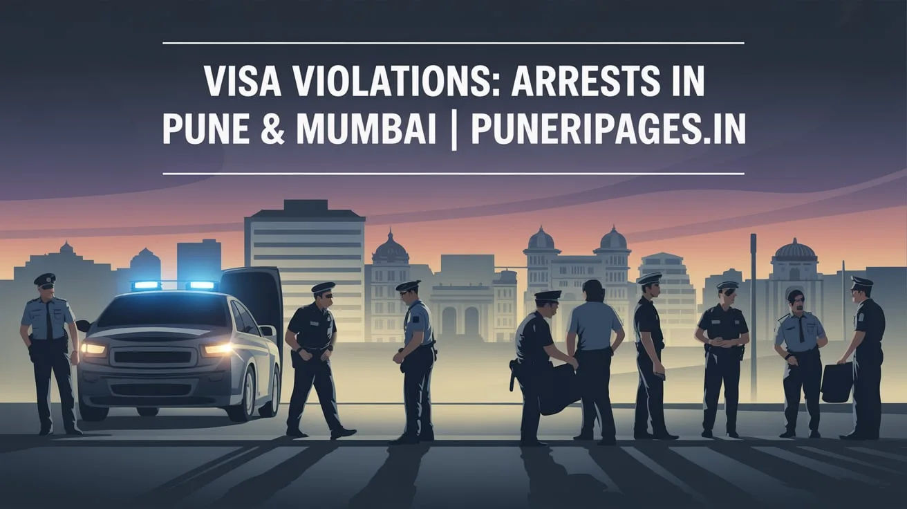 Police detaining individuals for illegal stay in Pune and Mumbai