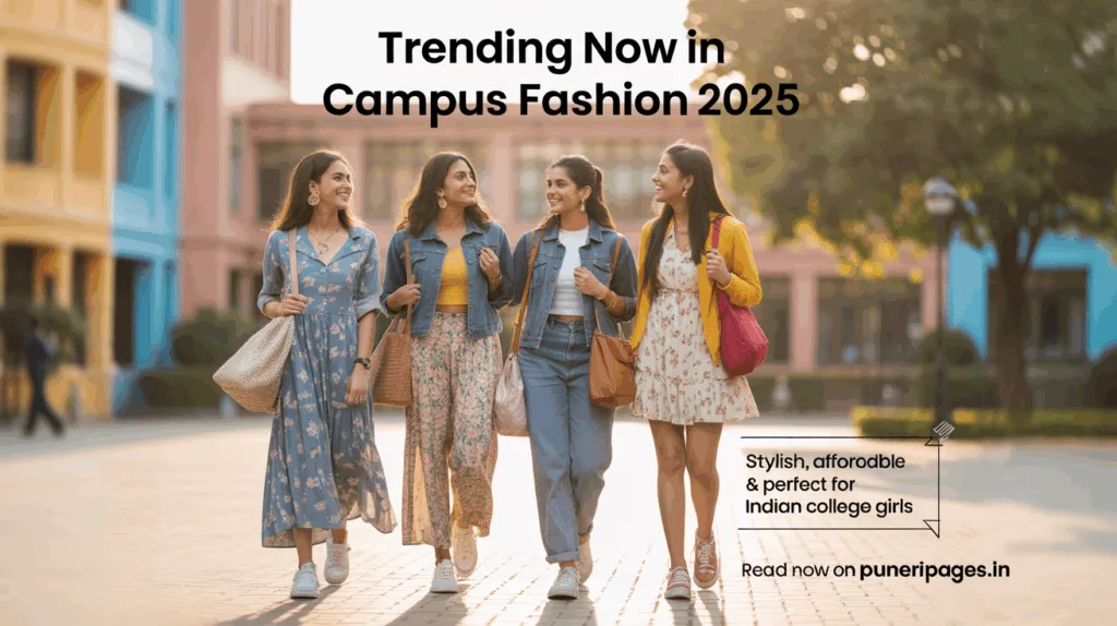 Indian college girls wearing modern Indo-western fashion outfits on campus – 2025 style guide