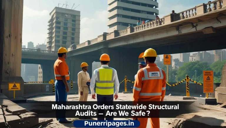 Engineers inspecting bridge and building after Maharashtra's structural audit order
