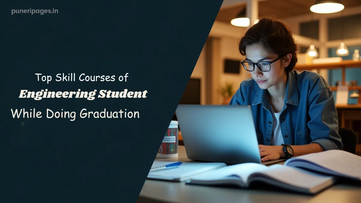 Engineering student studying top skill-based courses on laptop