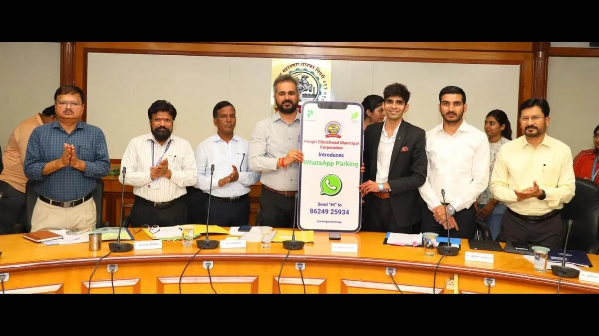 "Step-by-step guide to book PCMC parking via WhatsApp using Suvidha chatbot."
