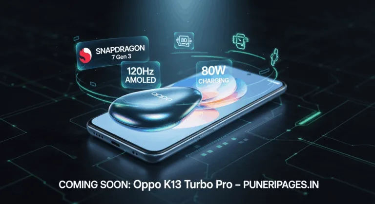 Oppo K13 Turbo Pro smartphone teaser with glowing specs