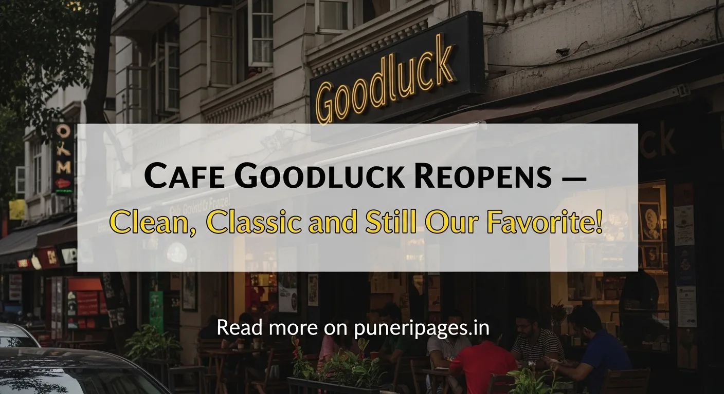 Cafe Goodluck FC Road Pune after reopening post-FDA clearance, customers dining outside happily