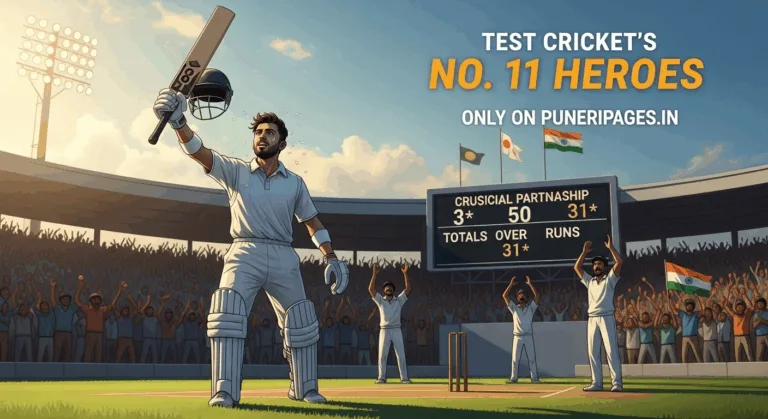 Test cricket No. 11 batsman celebrates unexpected match-saving innings