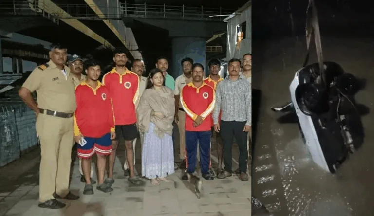 Car stuck in Pune creek due to Google Maps error