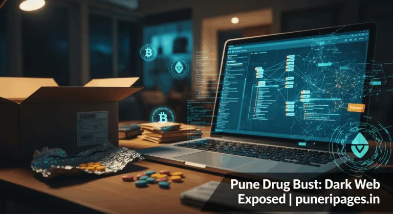 NCB raids a Kharadi apartment in Pune uncovering a dark web drug network operating through cryptocurrency.