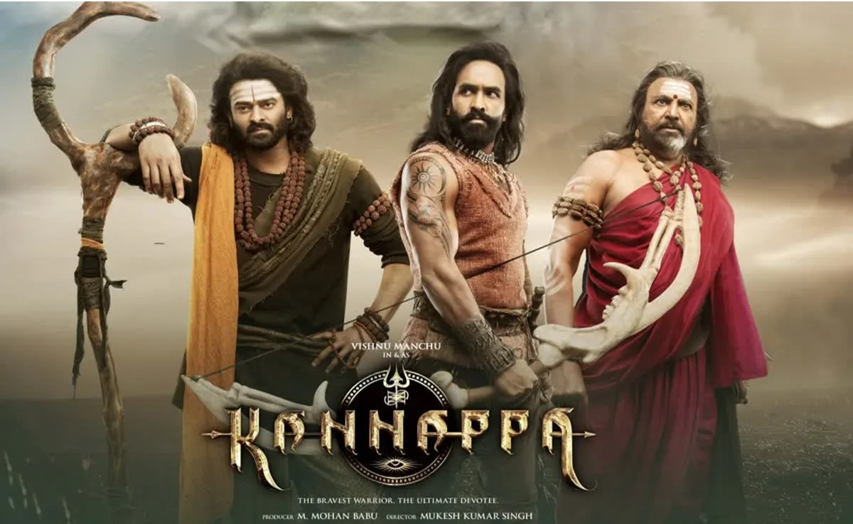Vishnu Manchu as Kannappa in epic mythological scene