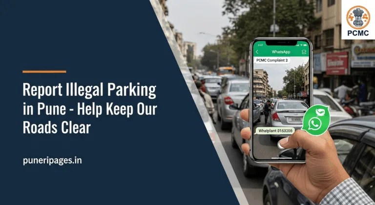 Citizen in Pune using WhatsApp to report an illegally parked vehicle to PCMC