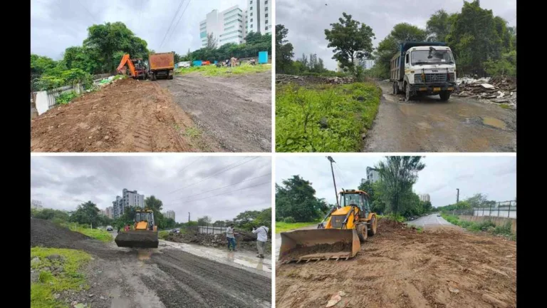 Photo of newly opened Hinjawadi road in Pune with vehicles using it, showing improved traffic flow.
