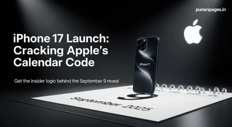 Futuristic concept image of iPhone 17 emerging from a calendar marked September 9, 2025, symbolizing Apple’s launch event prediction.