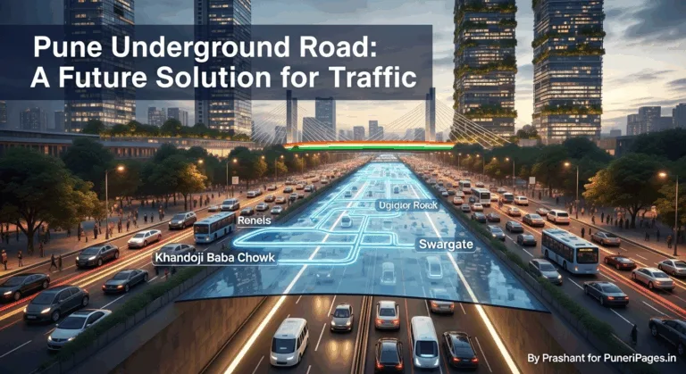 Illustration of Pune underground road proposal easing traffic congestion in Central Pune