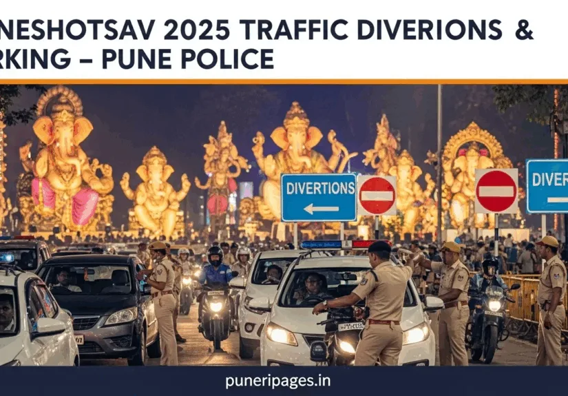 Ganeshotsav 2025 Pune traffic diversions and parking guide by Pune Police – puneripages.in