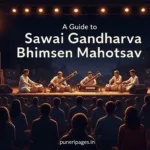 Sawai Gandharva Bhimsen Mahotsav in Pune – audience enjoying Indian classical music under winter night sky