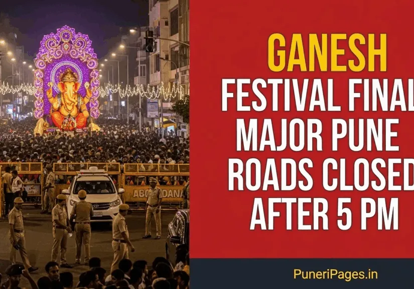 Ganesh Visarjan procession in Pune with major city roads closed for traffic after 5 PM – PuneriPages.in