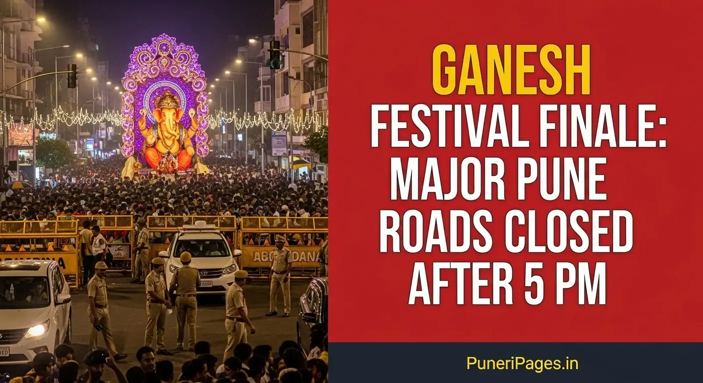 Ganesh Visarjan procession in Pune with major city roads closed for traffic after 5 PM – PuneriPages.in