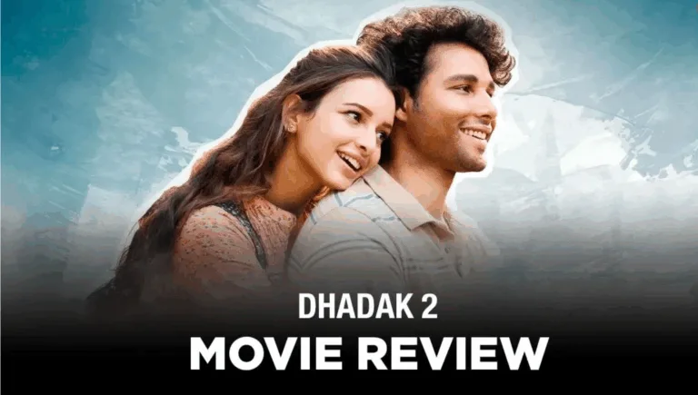 Dhadak 2 Movie Poster featuring Siddhant Chaturvedi and Triptii Dimri with emotional backdrop