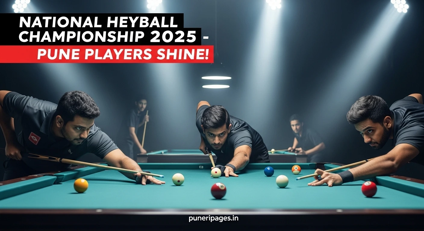 Indian cueists from Pune compete in the inaugural National Heyball Championship 2025 at Megapool Snooker Academy, Delhi.
