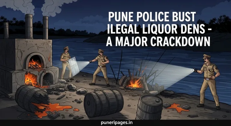 Pune Police crack down on illegal liquor dens in Hadapsar and Loni Kalbhor, destroying barrels and furnaces along riverbeds.