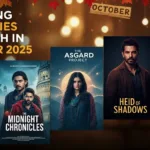 Collage of the most anticipated web series releasing in October 2025 including Mirzapur, The Asgard Project, Midnight Chronicles, Heir of Shadows, and City of Secrets – puneripages.in