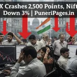Stock market crash in India with Sensex falling 2,500 points and Nifty plunging 3%, traders reacting to Donald Trump’s tariff and H-1B visa threats – PuneriPages.in