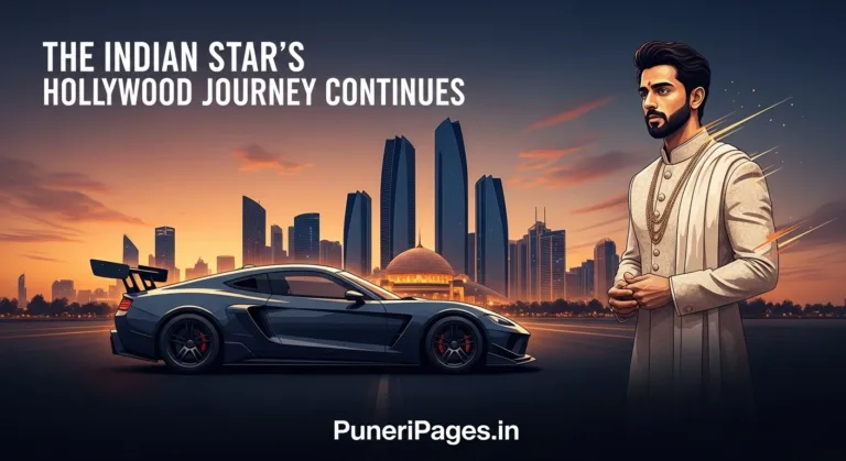 Ali Fazal with Fast & Furious logo and racing cars in the background, highlighting his cameo in Furious 7 and ongoing royalty checks.