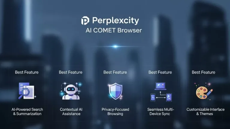Perplexcity AI COMET Browser futuristic interface