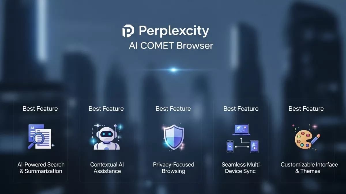 Perplexcity AI COMET Browser futuristic interface