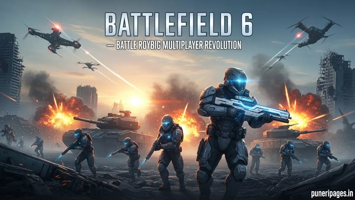 Battlefield 6 Battle Royale multiplayer action cover by puneripages.in