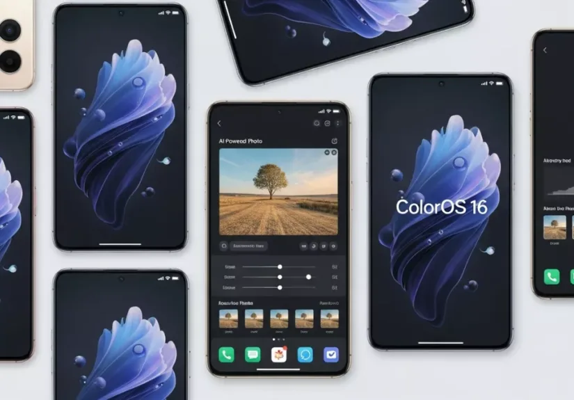 OPPO devices showcasing ColorOS 16 update features