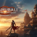 Baahubali: The Epic 2025 poster featuring Mahishmati kingdom and warrior silhouette