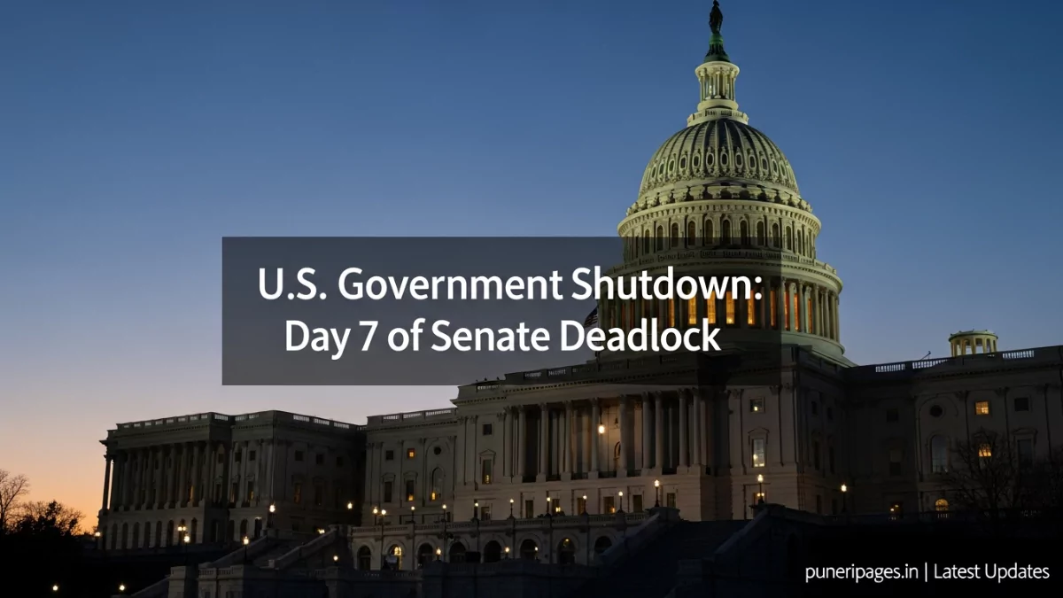 U.S. government shutdown enters seventh day as Senate funding proposals fail to pass.