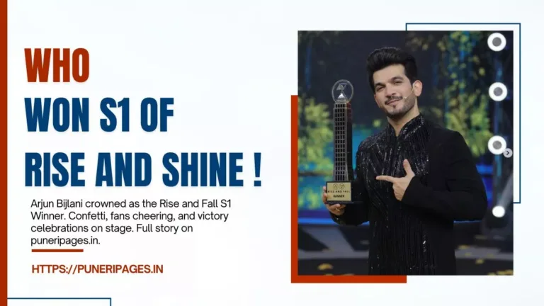 Rise and Fall S1 Winner Arjun Bijlani celebrating on stage with trophy | puneripages.in