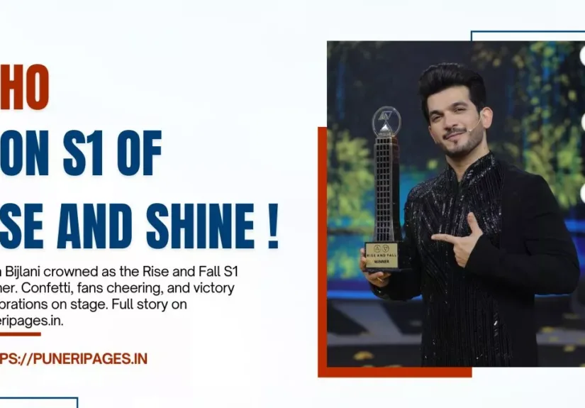 Rise and Fall S1 Winner Arjun Bijlani celebrating on stage with trophy | puneripages.in