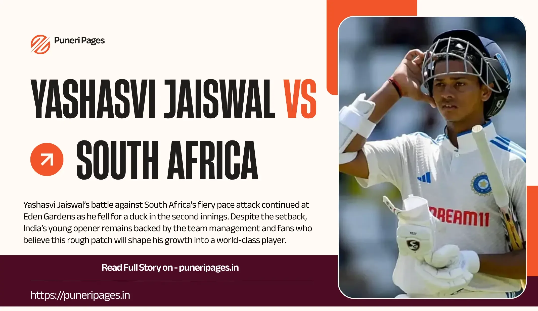 Yashasvi Jaiswal vs South Africa at Eden Gardens after getting out for a duck