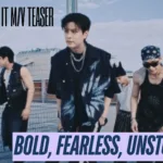 Stray Kids do IT M/V Teaser poster featuring all members in neon-lit cyberpunk style with the text “Bold, Fearless, Unstoppable” from Puneripages.in