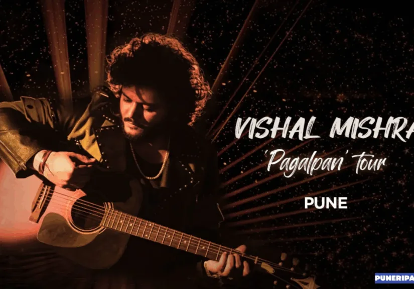 Cover image of Vishal Mishra Pagalpan Tour Pune concert guide with stage, lights and crowd.